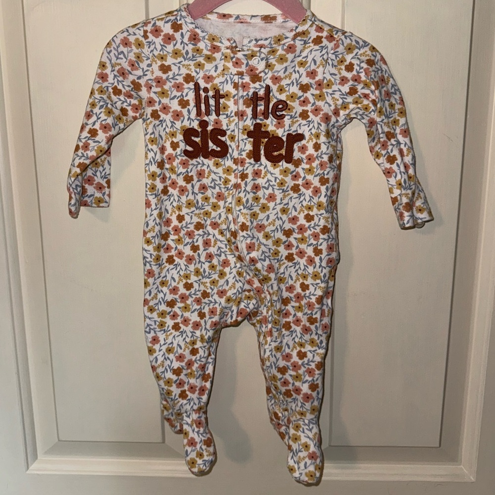 Carters double zip footie